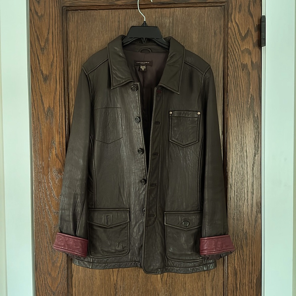 Christopher Blue Soft Leather Shirt/Jacket - Women's M